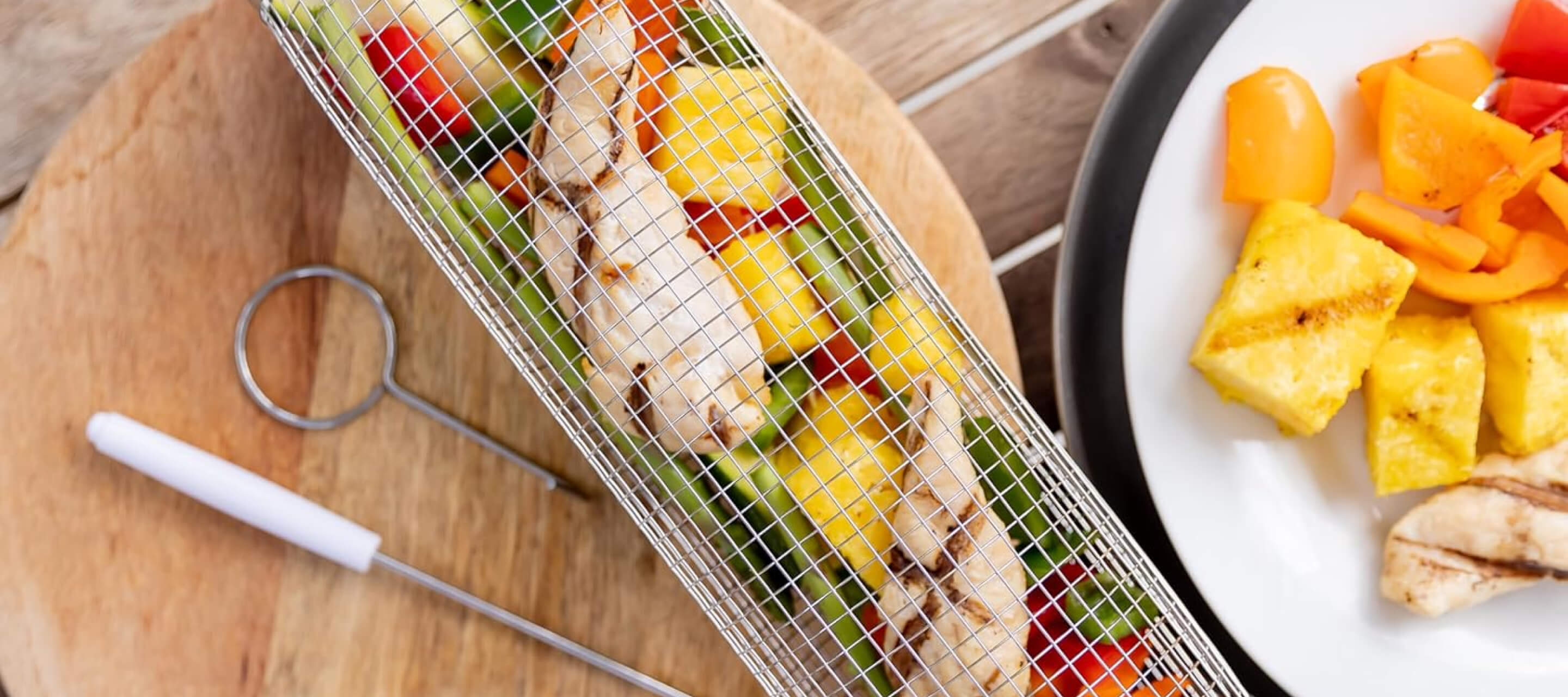Griller using BRYN product outdoors